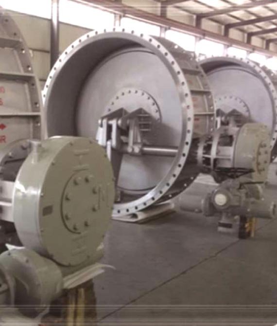 High Temperature Flue Gas Series Four Links to Cut Off Butterfly Valves